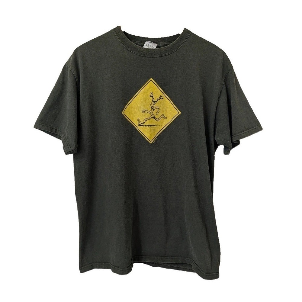Vintage Jim Pollock Phish "Run Like an Antelope" Olive Green T-shirtY2K